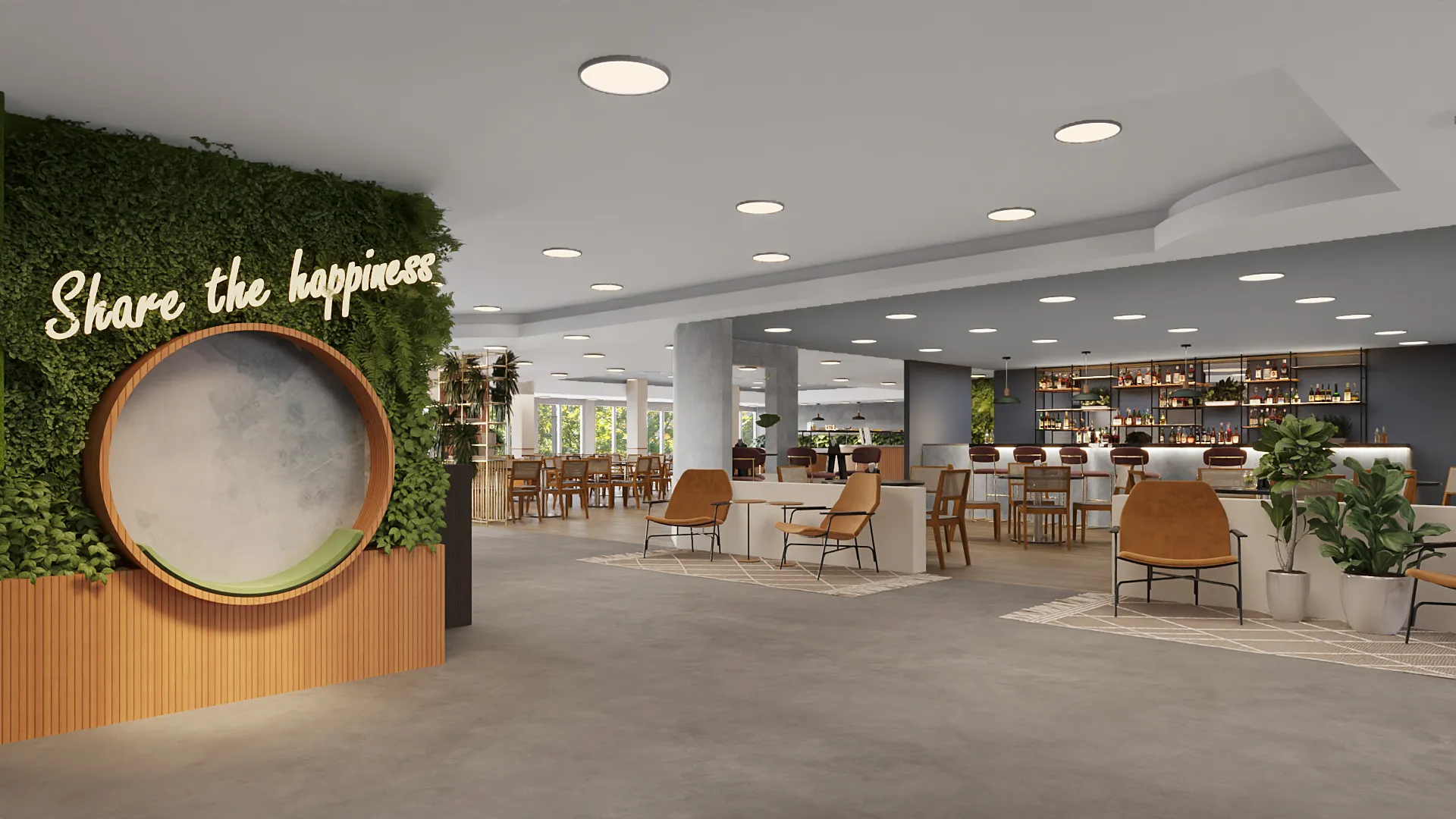 Ambiente do restaurante em detalhe — GRON 3D