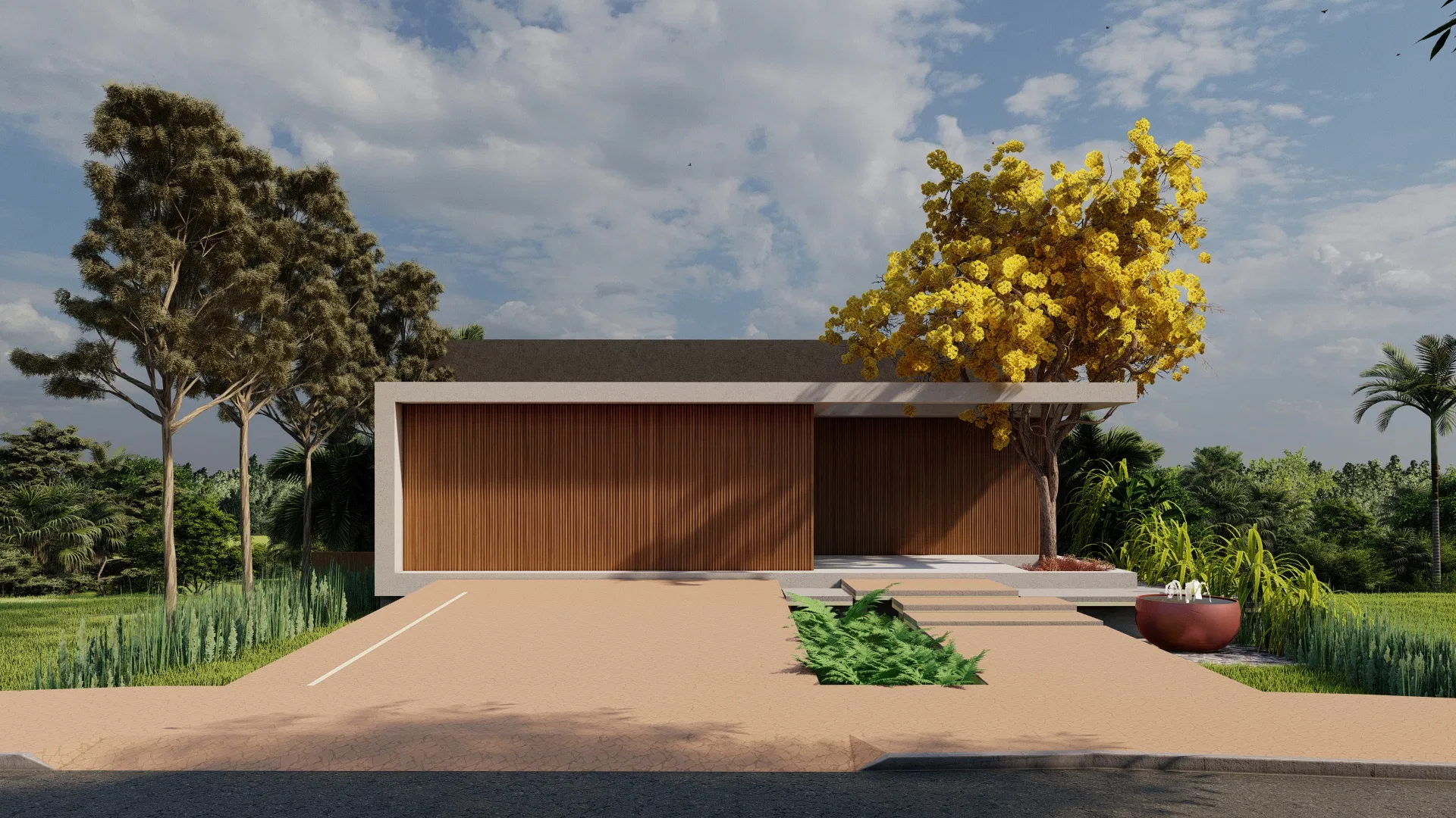 Visualização arquitetônica do projeto Juliana E Bruno — GRON 3D