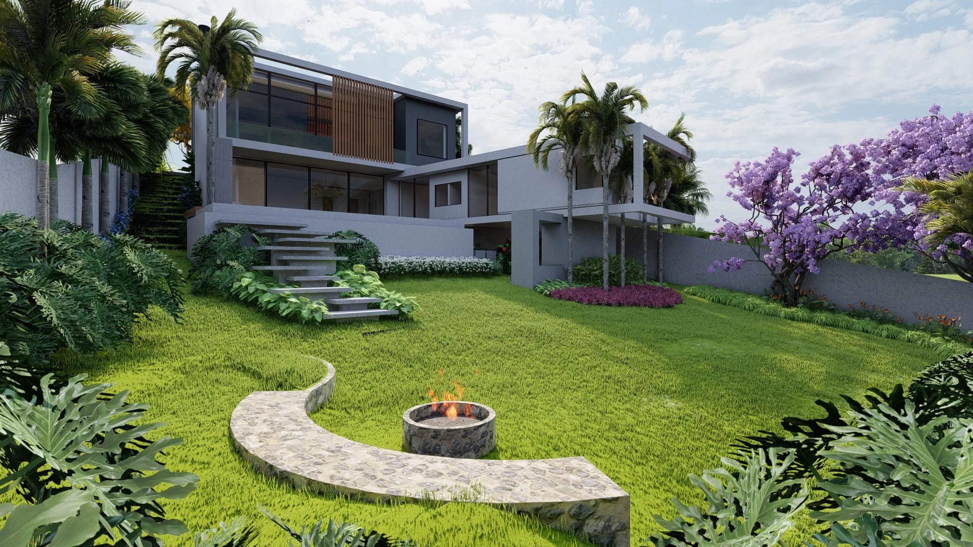Visualização arquitetônica do projeto Juliana E Bruno — GRON 3D