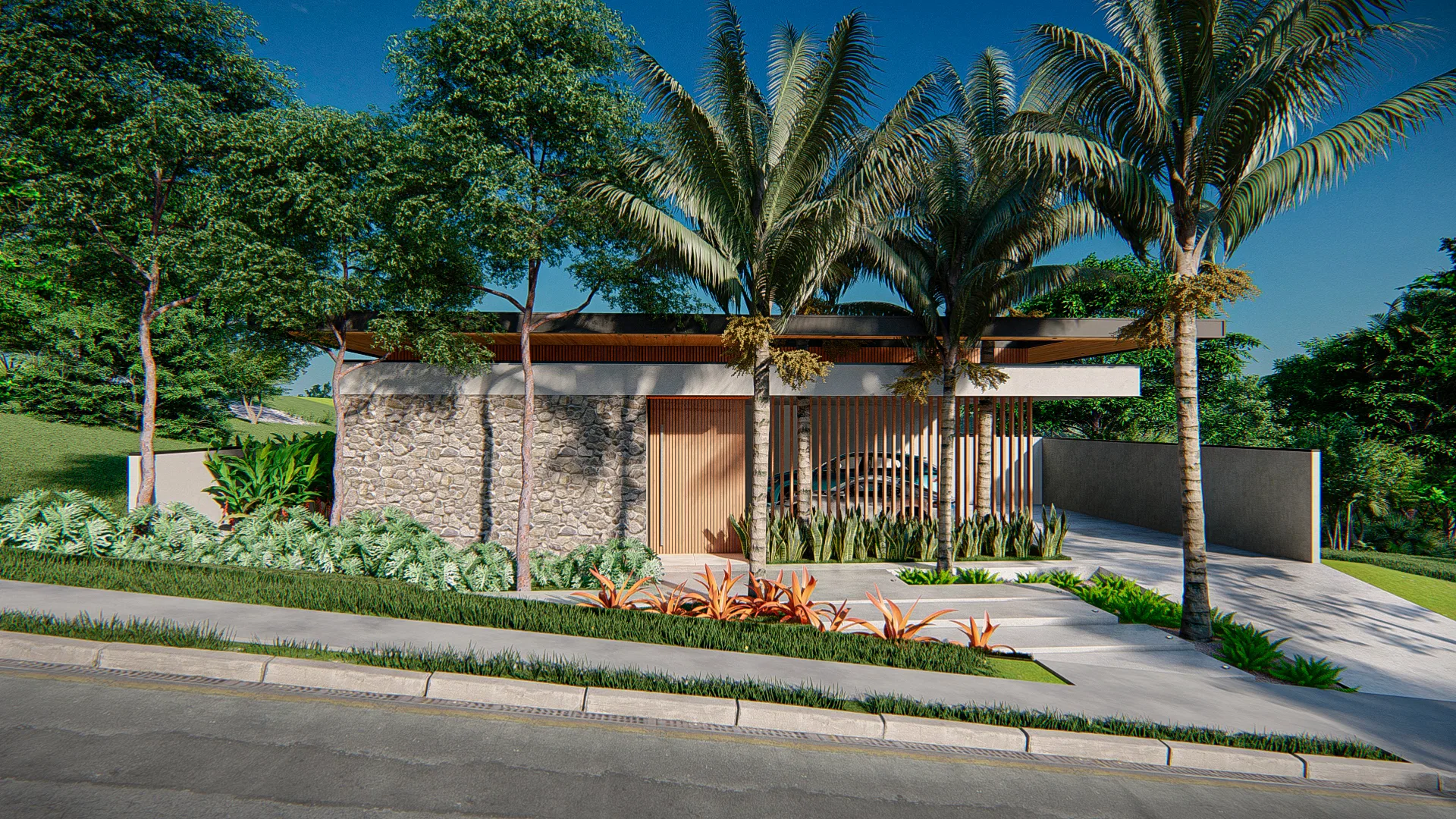 Visualização arquitetônica do projeto Felipe Bruni — GRON 3D