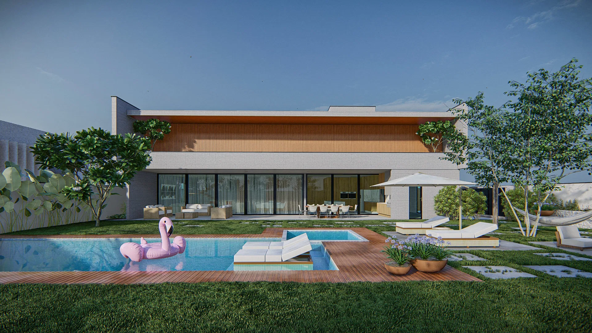 Visualização arquitetônica do projeto Patricia E Andreas — GRON 3D