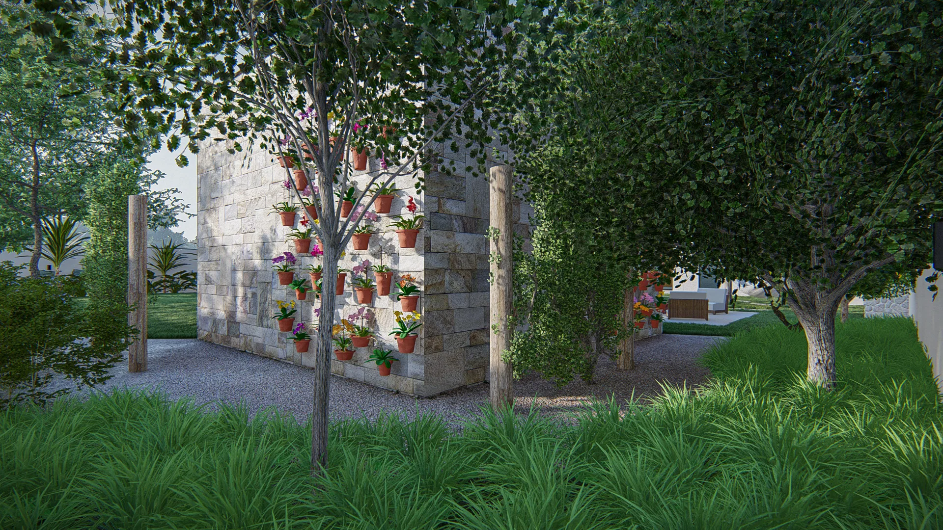 Visualização arquitetônica do projeto Patricia E Andreas — GRON 3D