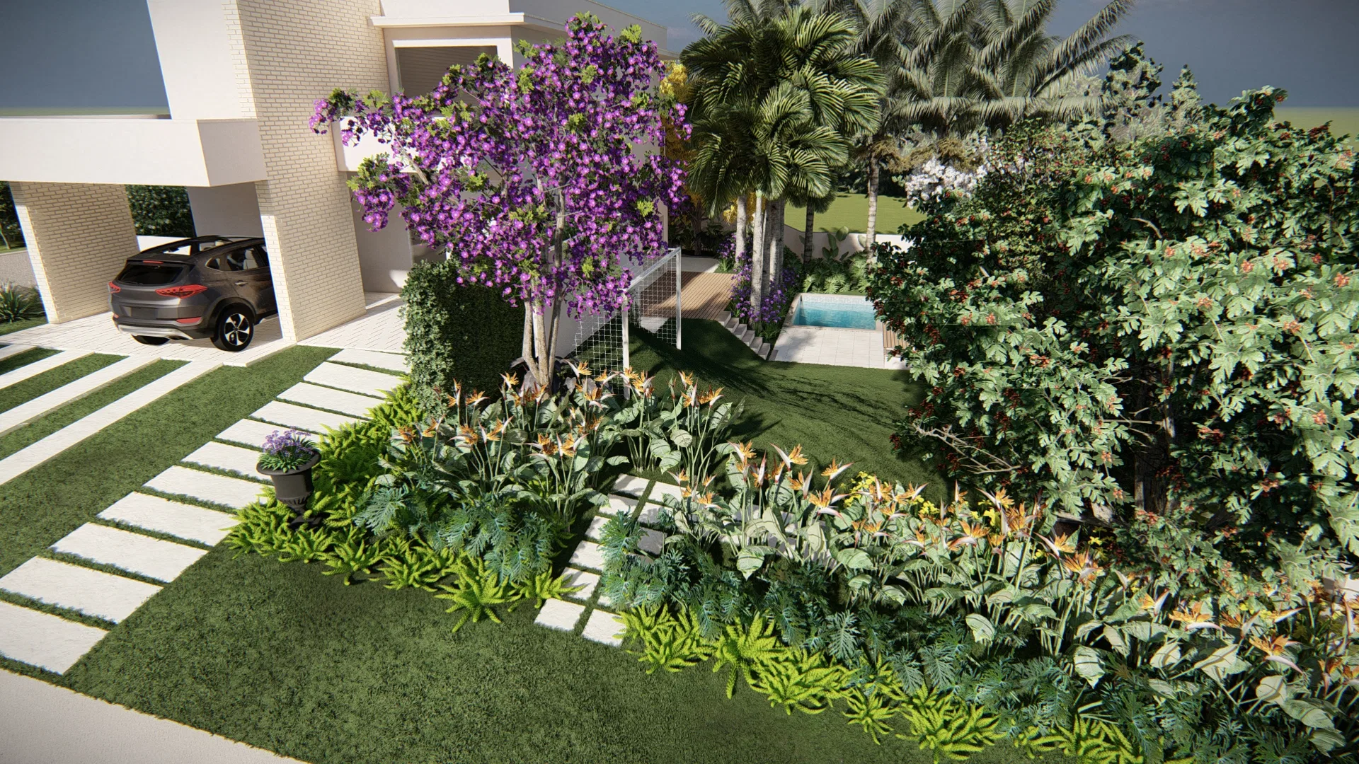 Visualização arquitetônica do projeto Guilherme Salgado — GRON 3D