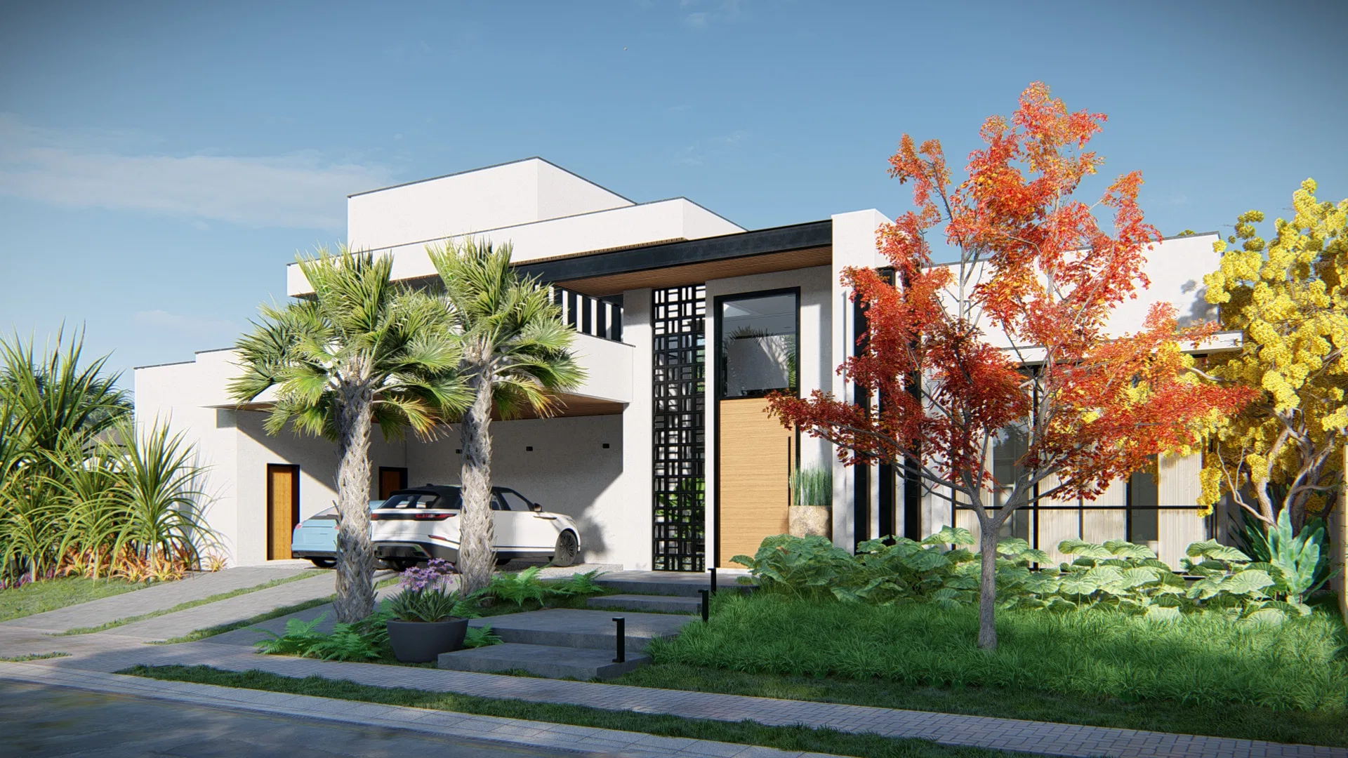 Visualização arquitetônica do projeto Renata E Claudio — GRON 3D