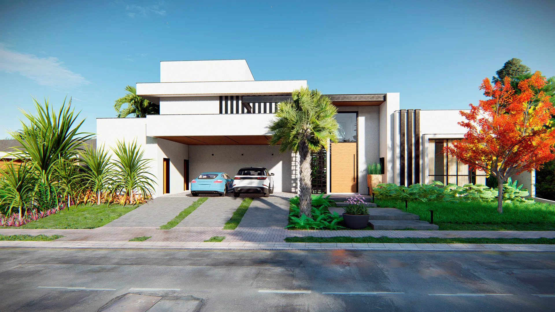 Visualização arquitetônica do projeto Renata E Claudio — GRON 3D