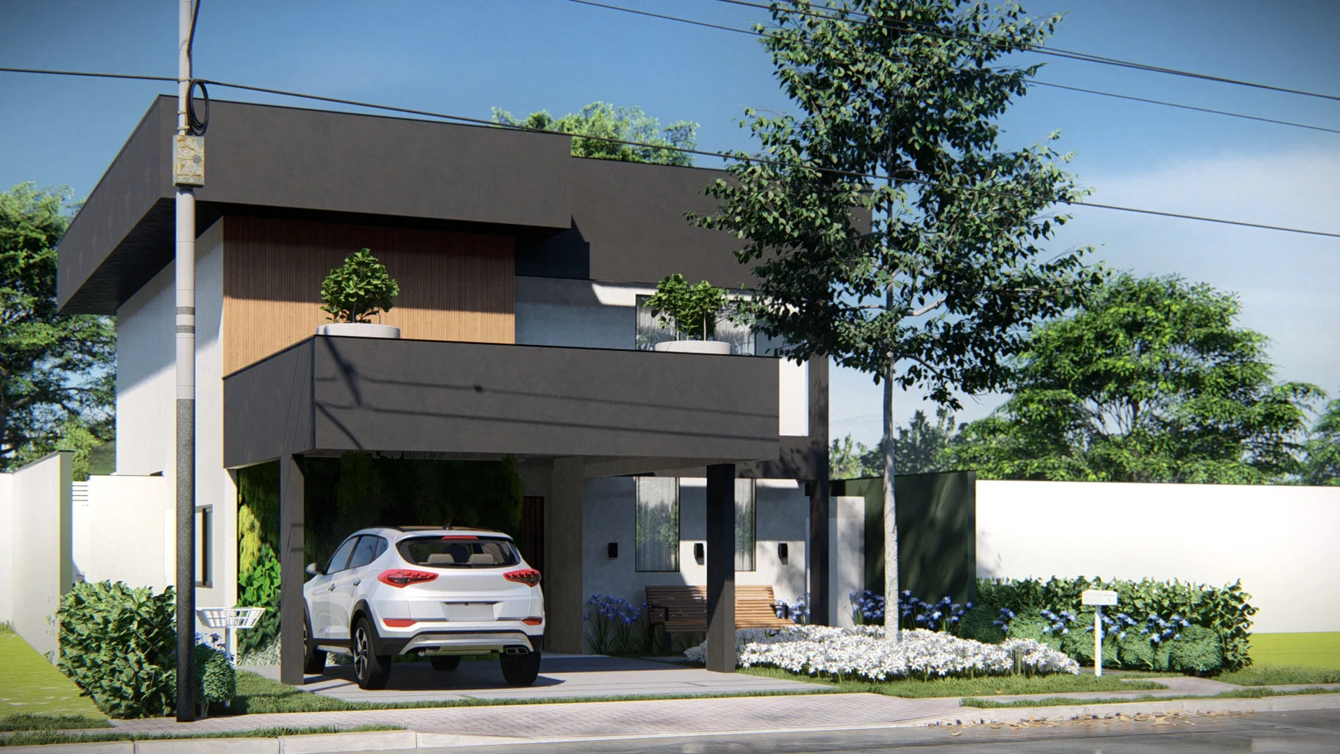 Visualização arquitetônica do projeto Ângelo — GRON 3D