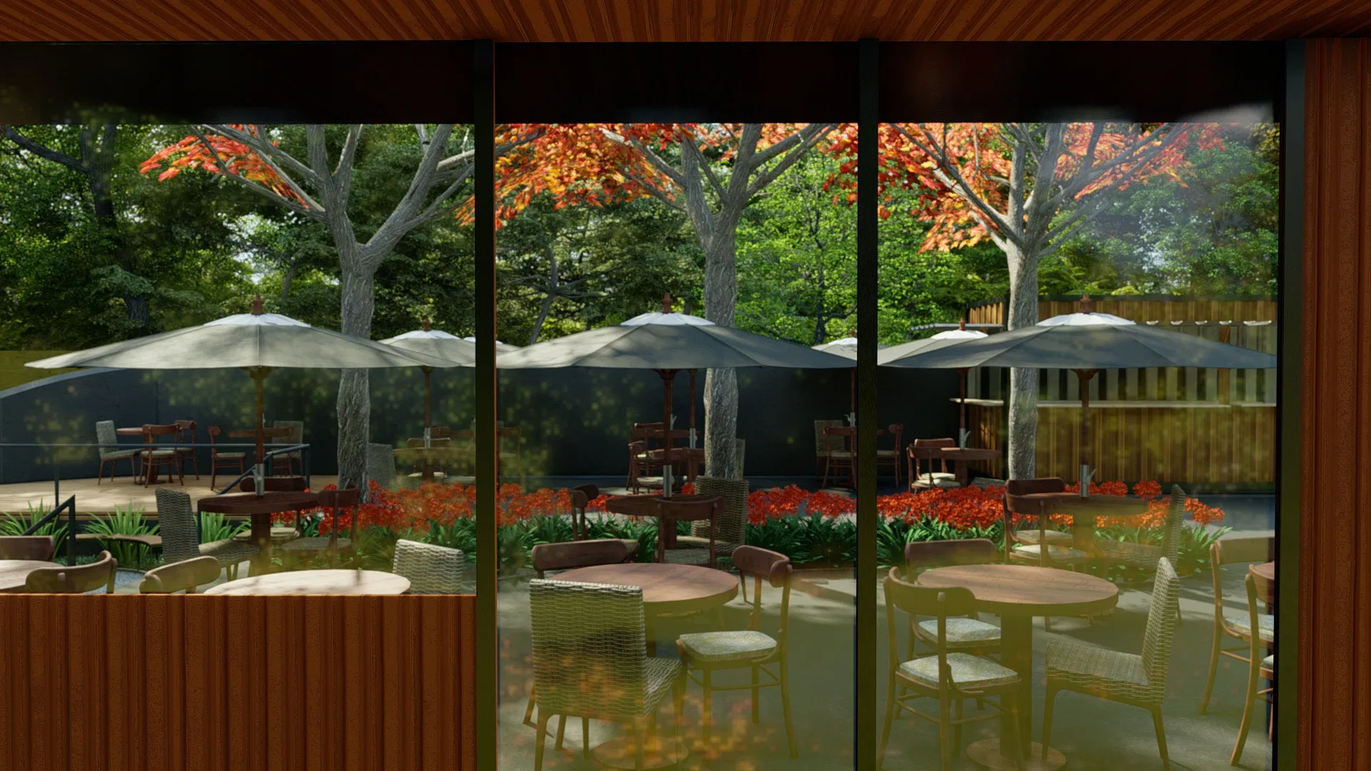 Visualização arquitetônica do projeto Cafeteria Maximiano — GRON 3D