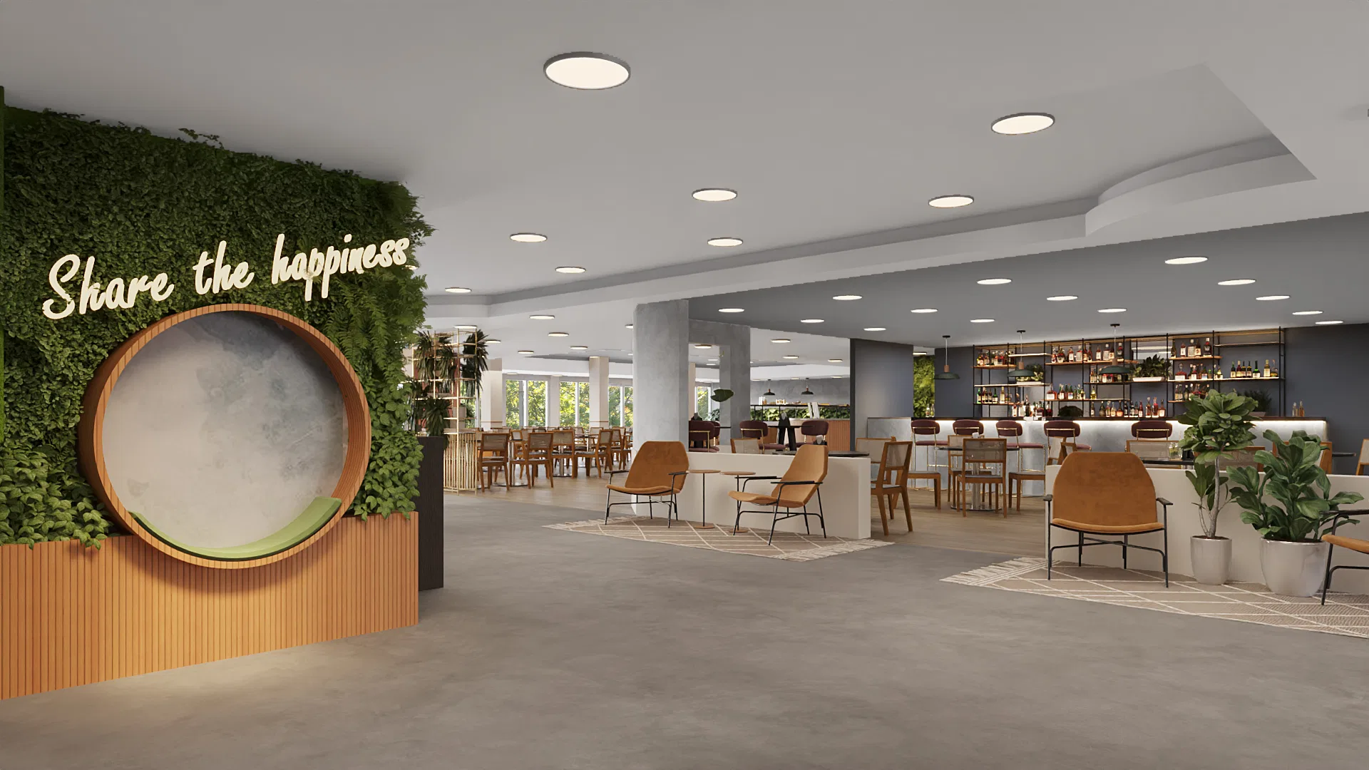 Ambiente do restaurante em detalhe — GRON 3D
