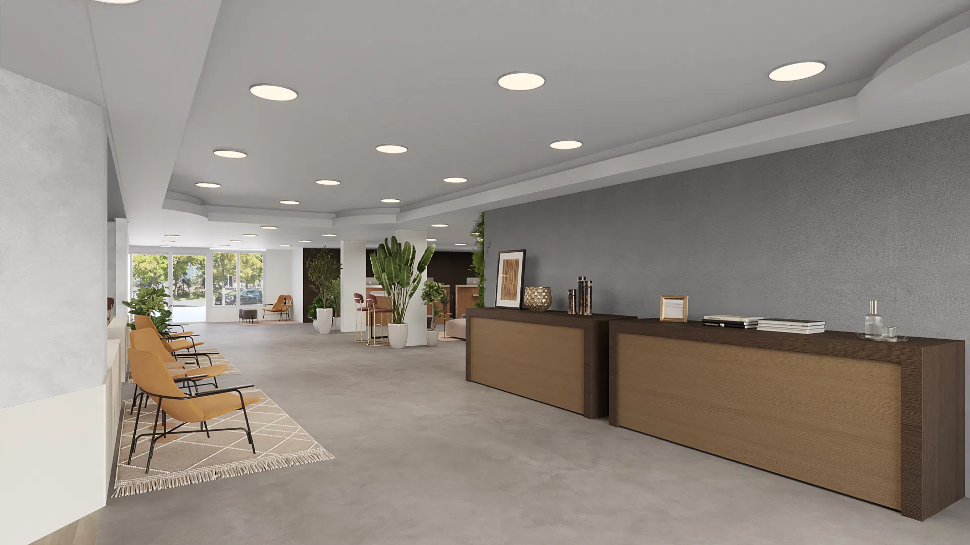Recepção do lobby do hotel — GRON 3D