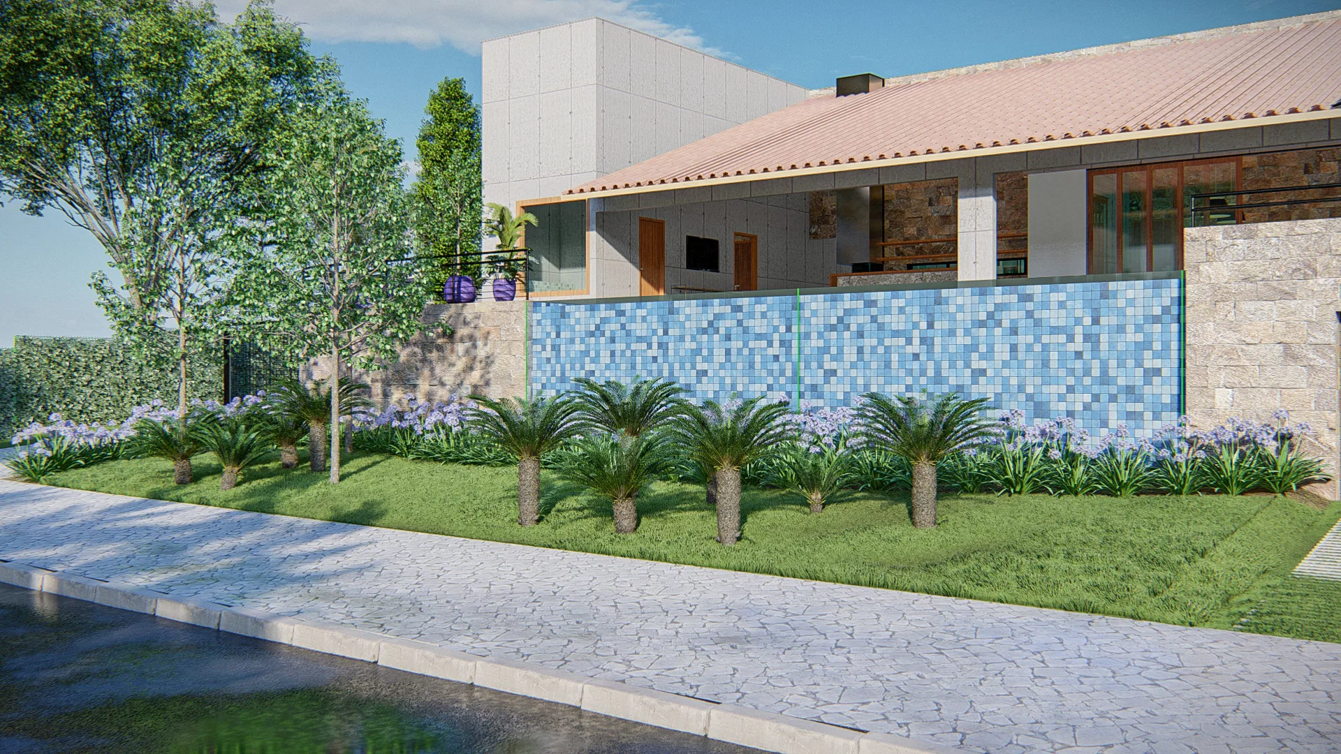 Visualização arquitetônica do projeto Alex E Dora — GRON 3D