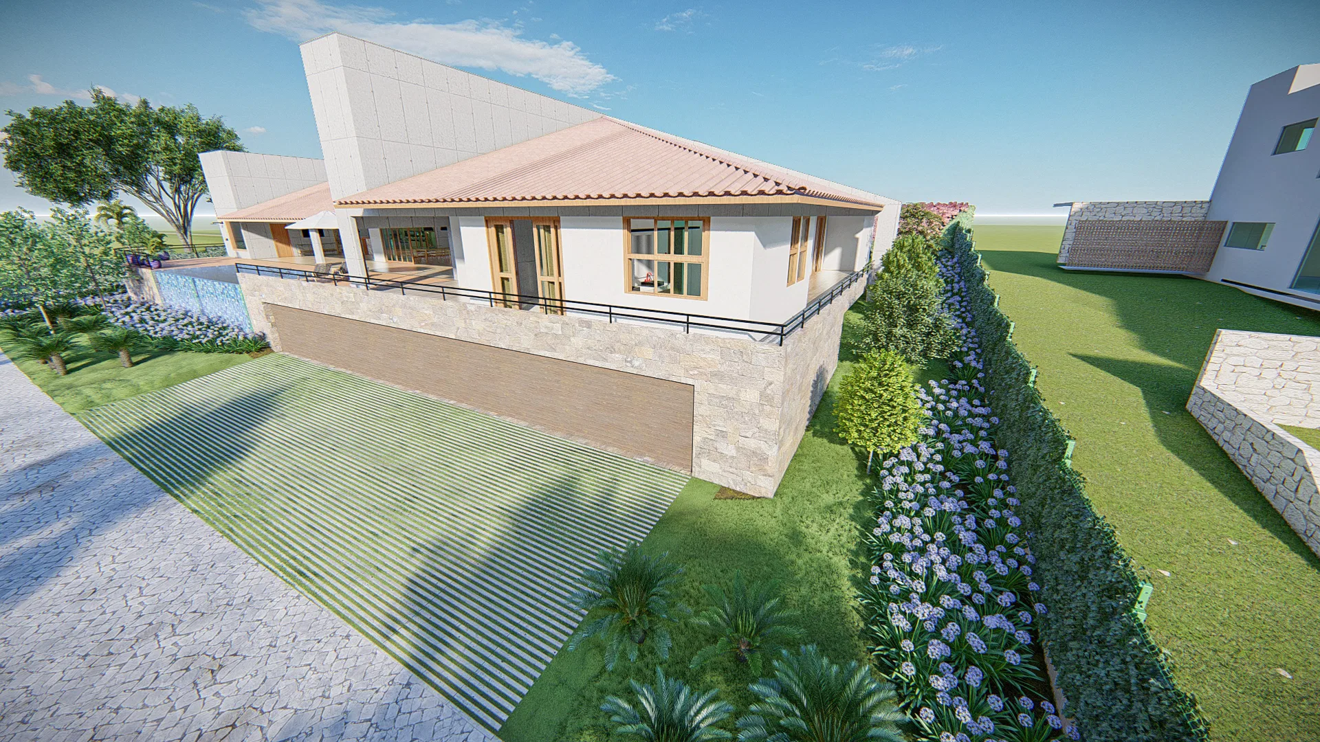 Visualização arquitetônica do projeto Alex E Dora — GRON 3D
