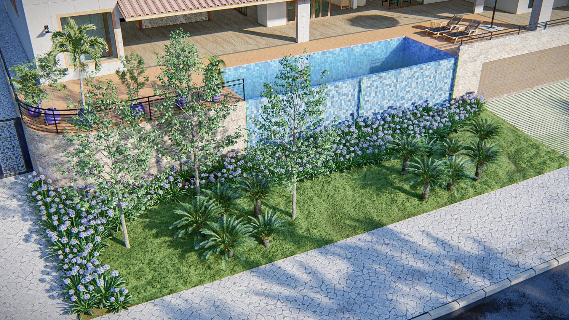 Visualização arquitetônica do projeto Alex E Dora — GRON 3D