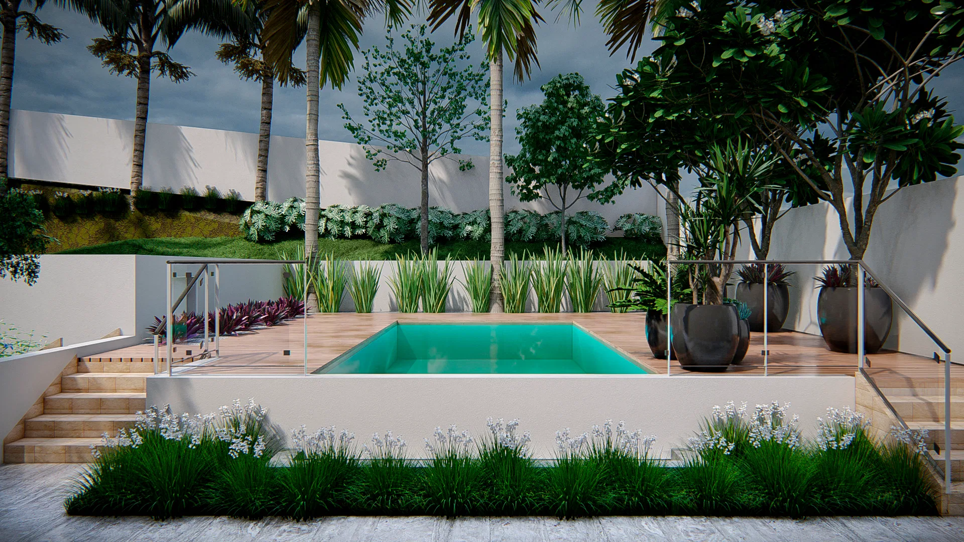 Visualização arquitetônica do projeto Nicole E Flávio — GRON 3D