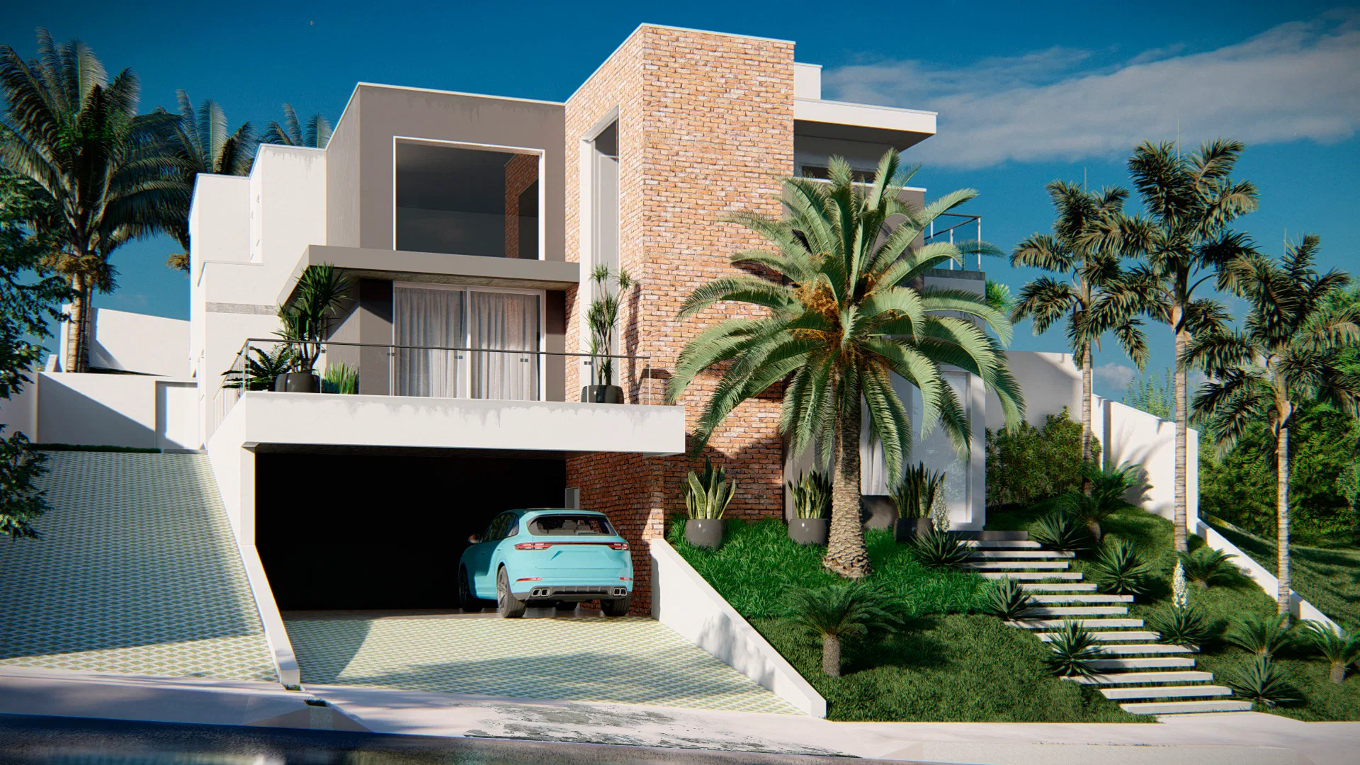 Visualização arquitetônica do projeto Nicole E Flávio — GRON 3D