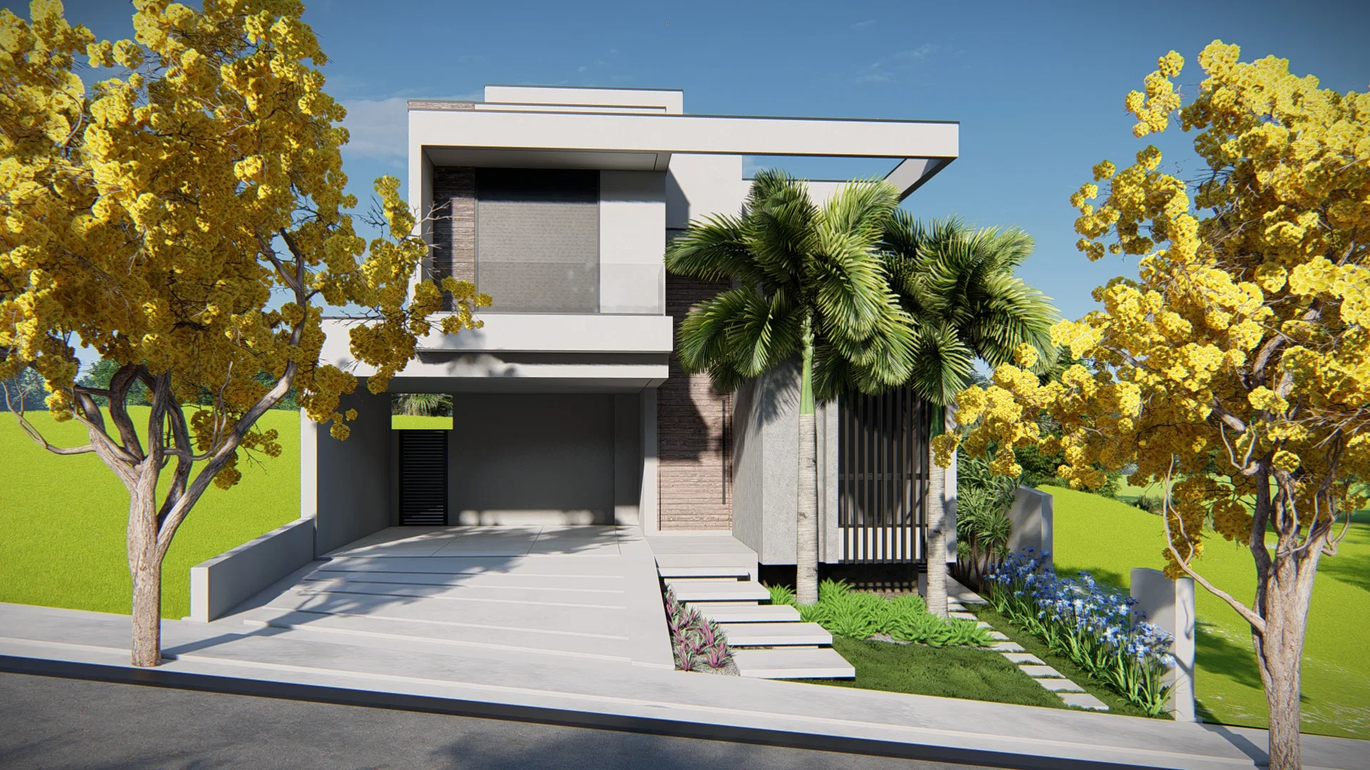 Visualização arquitetônica do projeto Flavio — GRON 3D